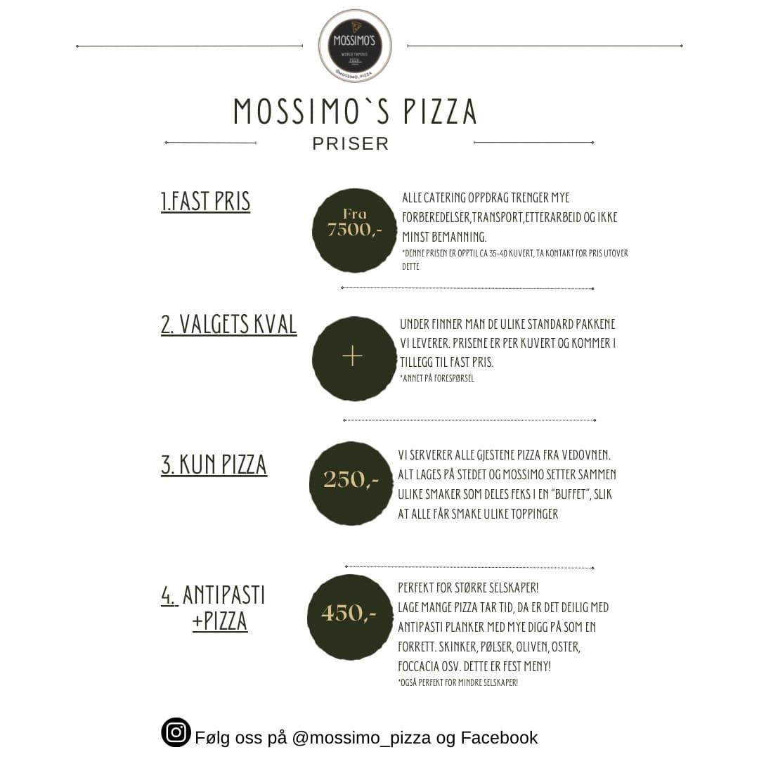 Mossimo's meny